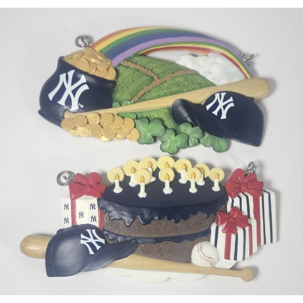 Danbury Mint New York Yankees Plaques Lot Of 2 ~ St. Patrick's Day, Celebration